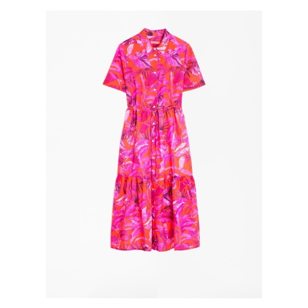 VILAGALLO Eveline dress in pink and orange summer